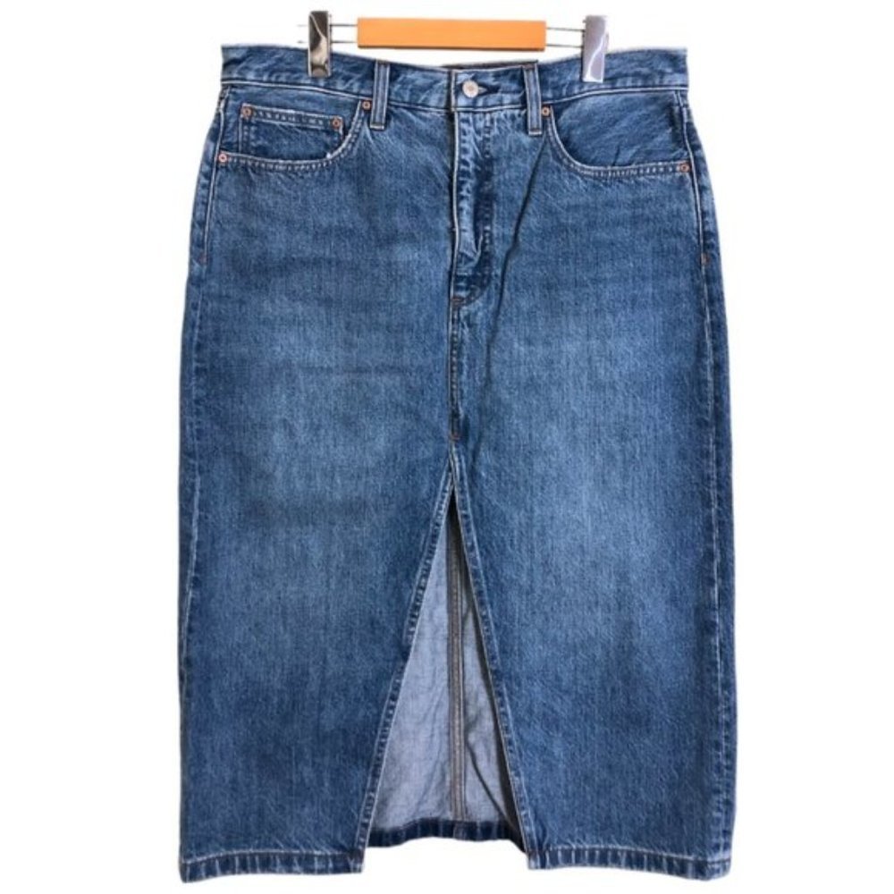 NWT Aritzia Denim Forum The '90s Halle Denim Skirt - Picture 5 of 12